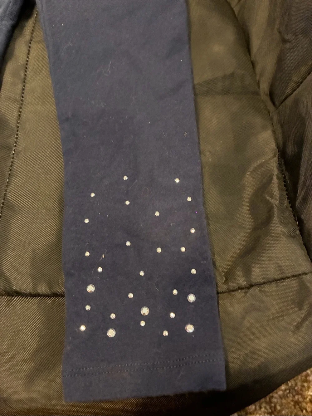 The Children's Place Navy Leggings with Rhinestone Dot Detail